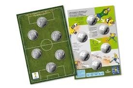 -ブラジル2014年ワールドカップ記念硬貨 　ニッケル硬貨（白銅製） 6個セット
